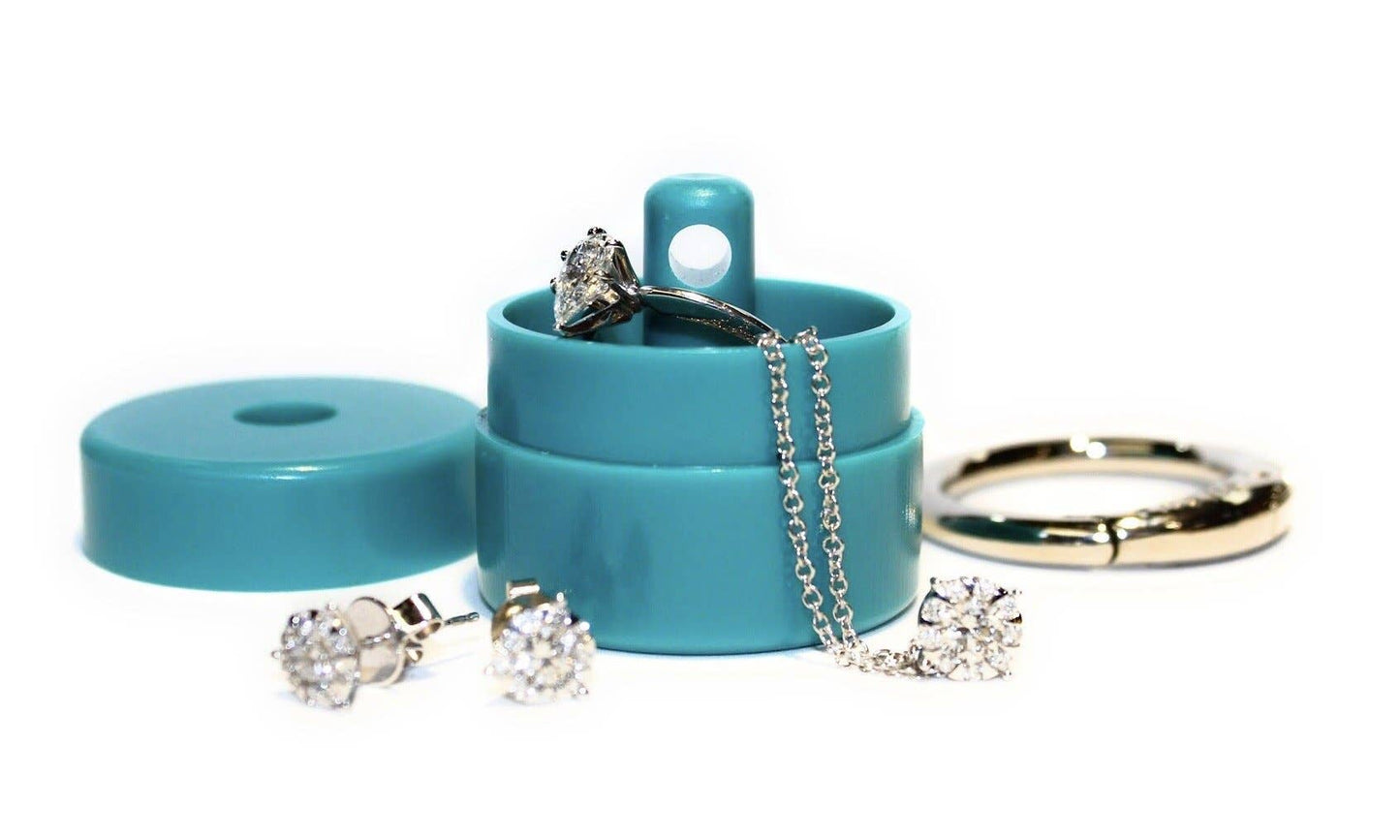 Turquoise Lion Latch Jewelry/Pill Tote