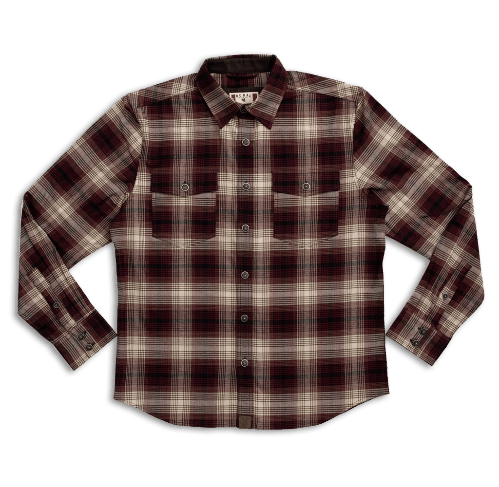 Foreman Stretch Flannel: Brass & Pine / MD