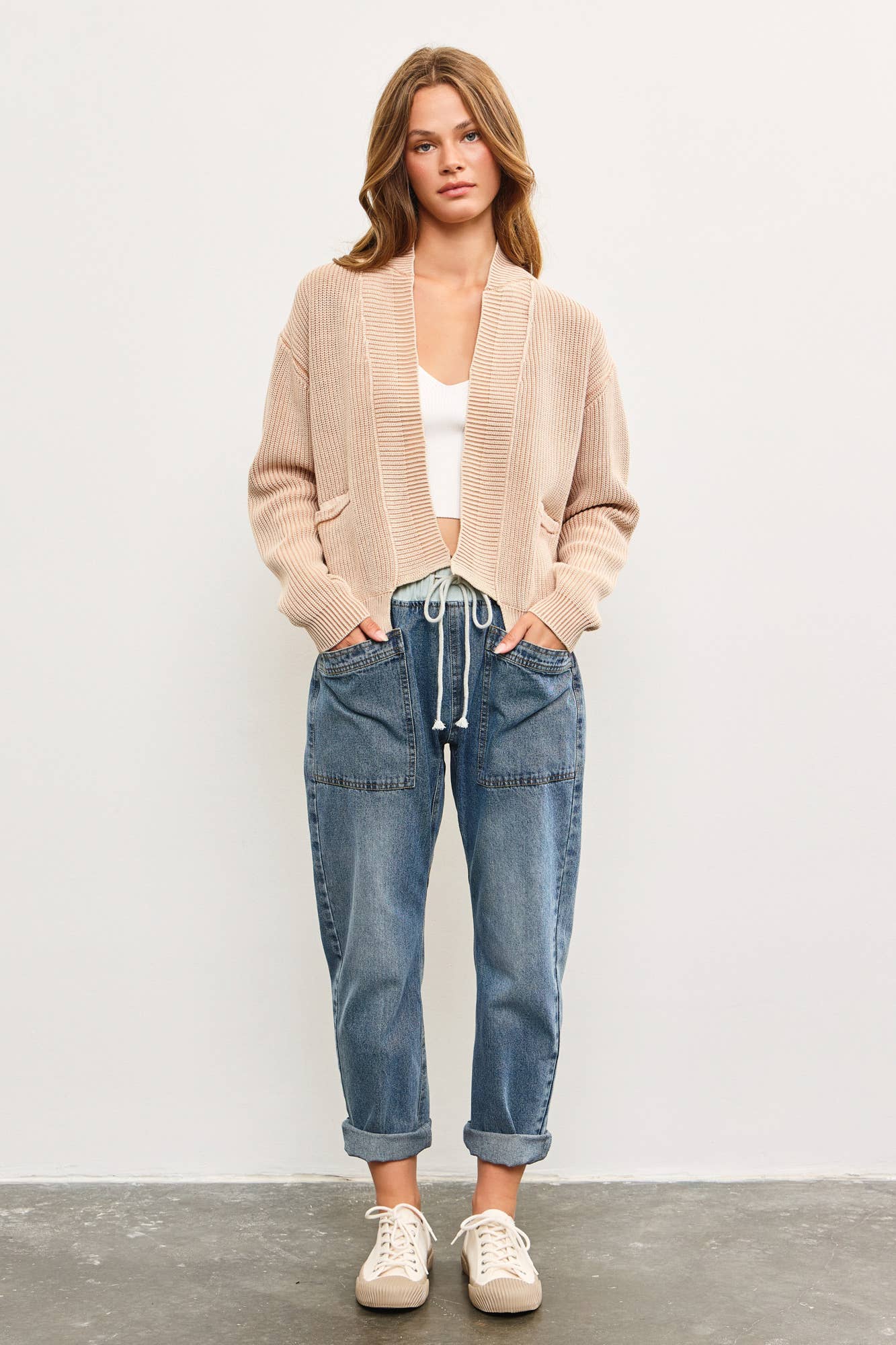 KNIT CARDIGAN: ROSE / Size S