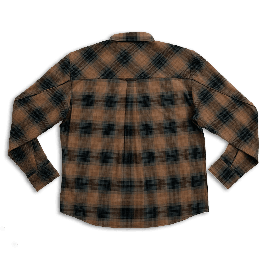 Foreman Stretch Flannel: Brass & Pine / MD