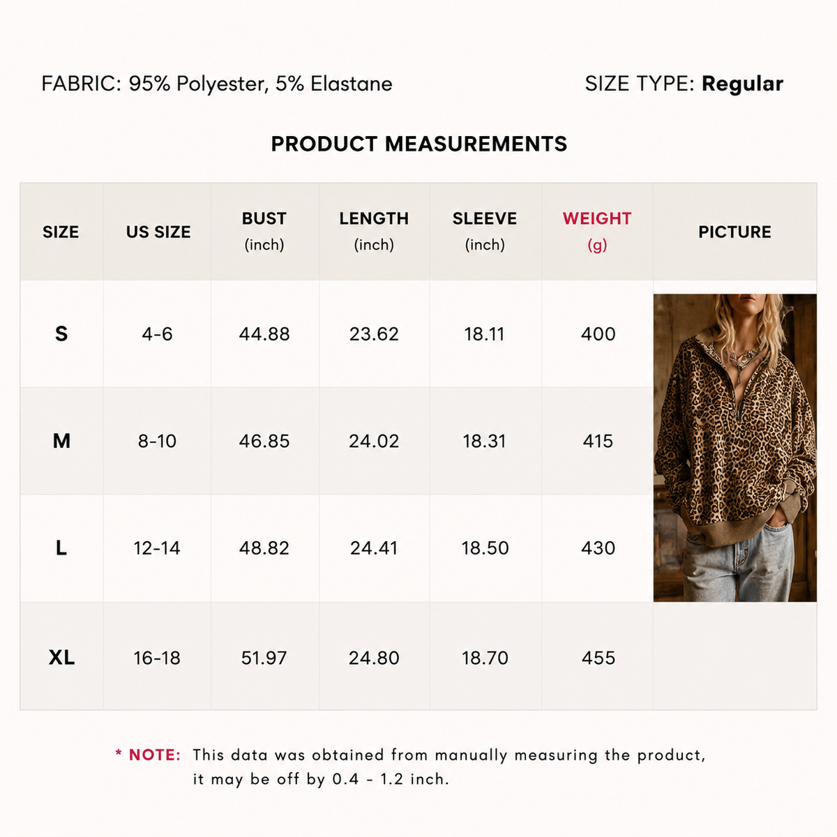 Leopard Half Zip Oversized Pullover