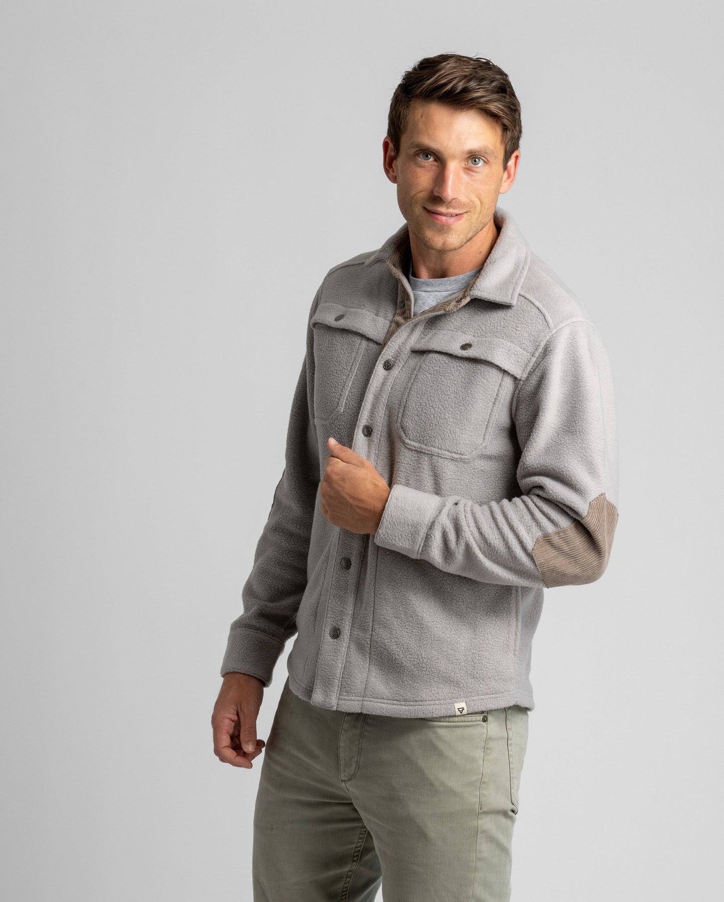 Bear Pebbled Fleece Shirt Jacket