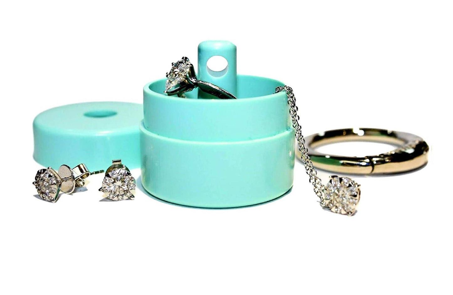 Mint Lion Latch Jewelry/Pill Tote