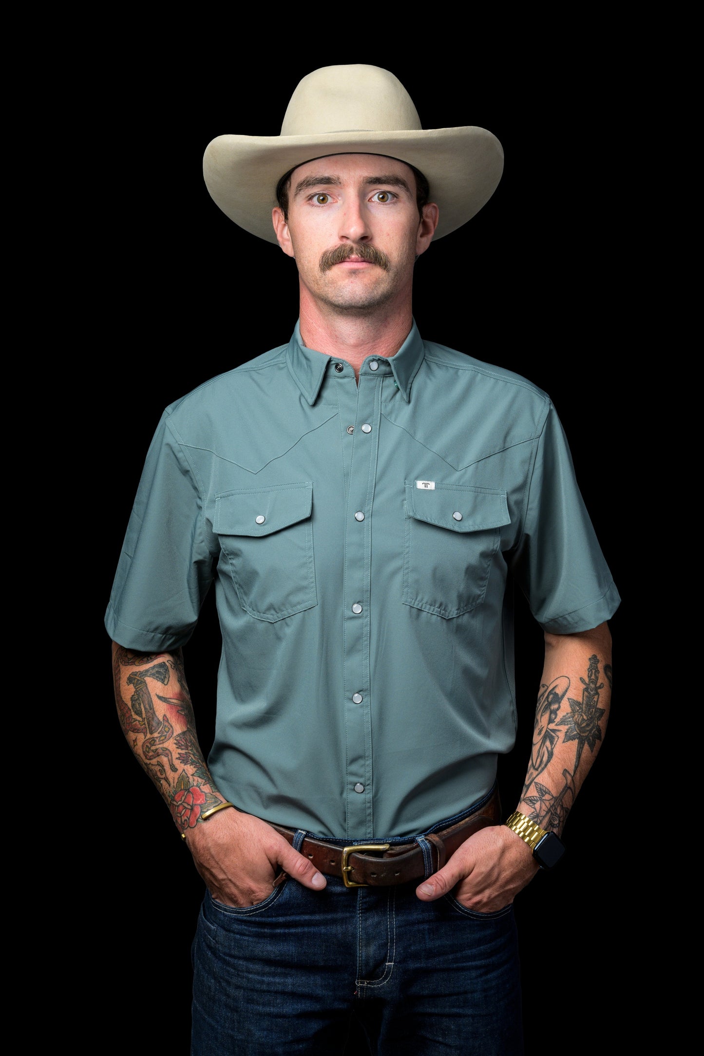 FERRELL PEARL SNAP SHORT SLEEVE