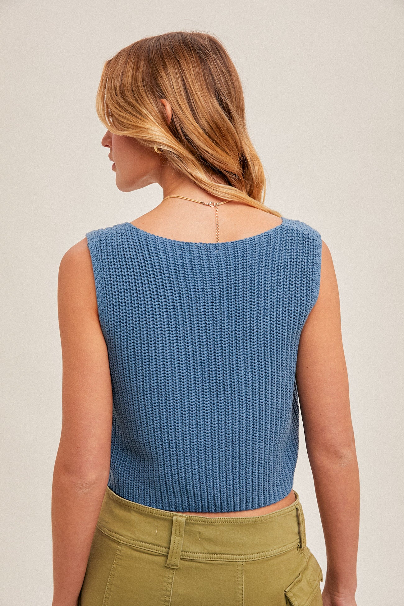 Summer Nights Sweater Vest (Blue)
