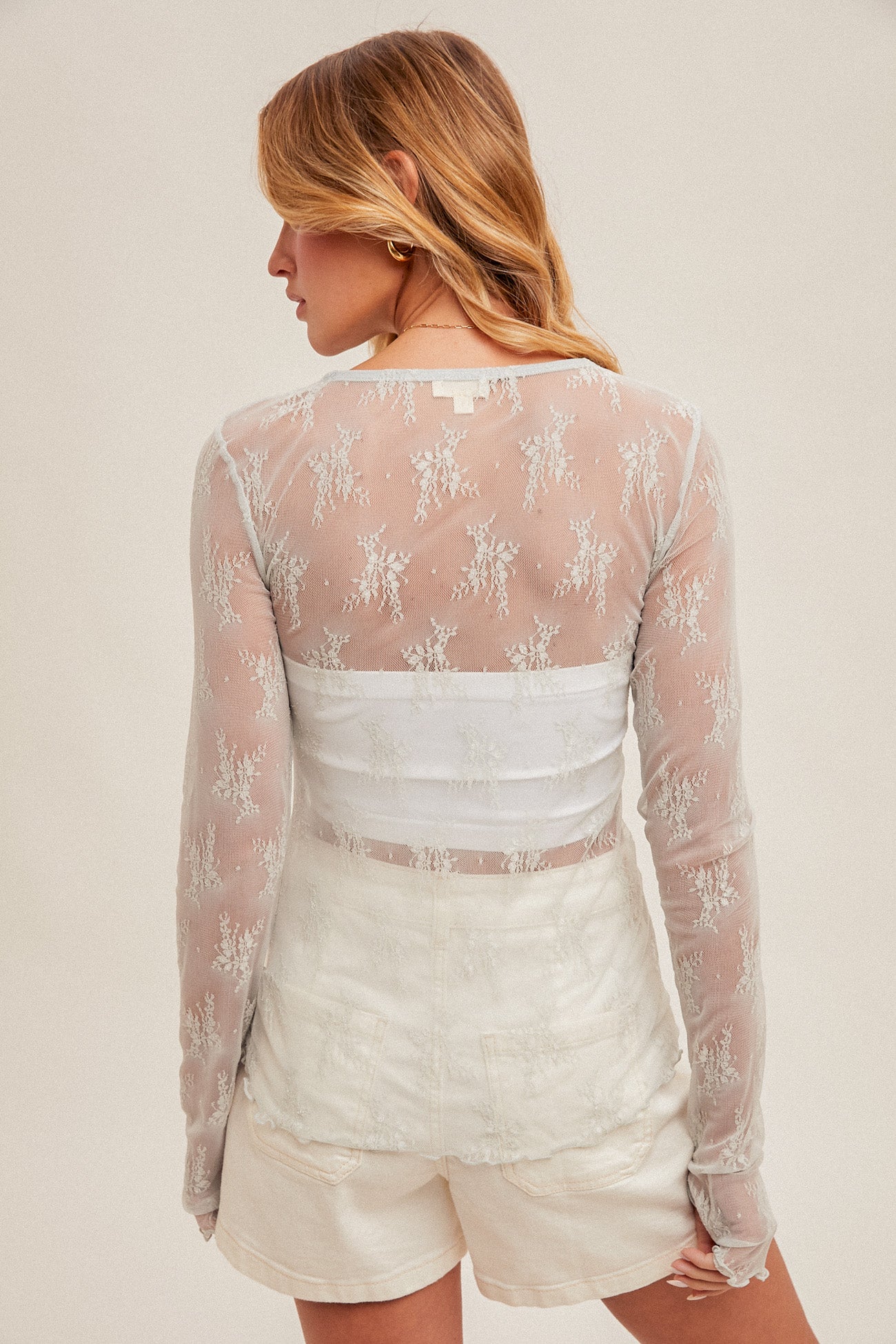 Lace Long Sleeve (soft grey)