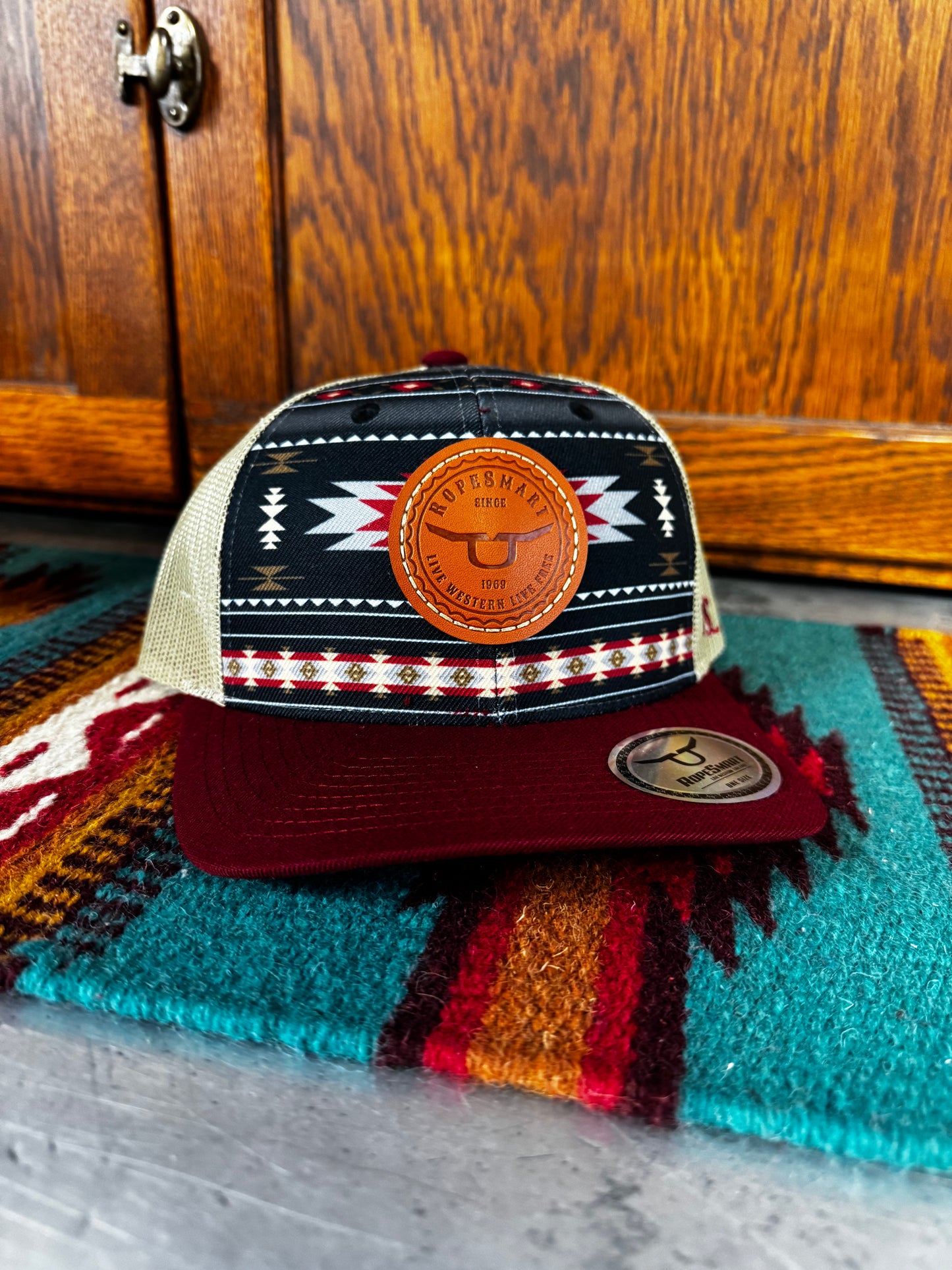 Rope Smart Hat/tribal & Cardinal bill