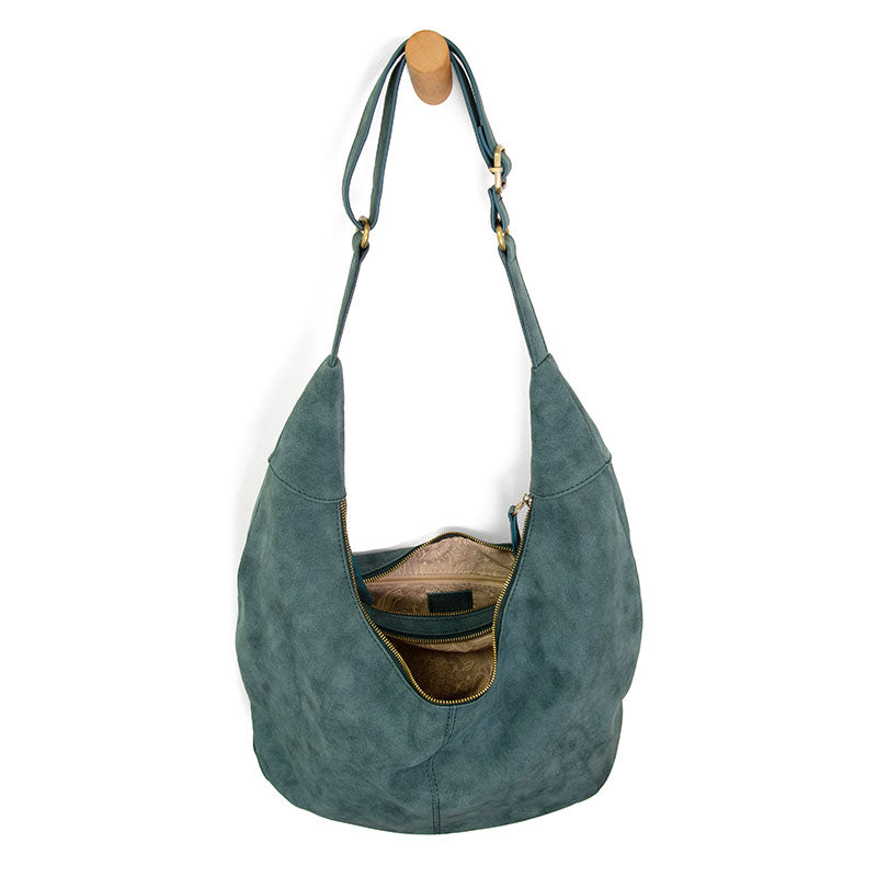 joy/ROCHELLE CRESENT HOBO/deep teal