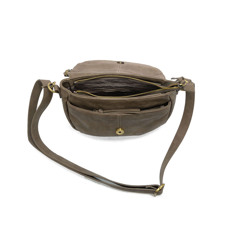 joy/HELENE SADDLE CROSSBODY/drk taupe
