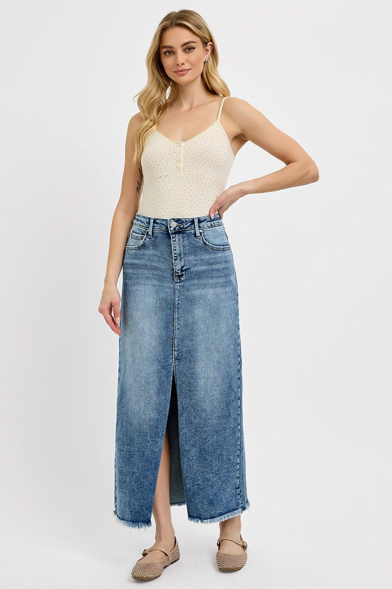 HIGH RISE DENIM SKIRT