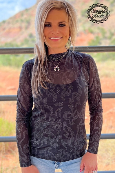 Bonfire Nights Top (blk & white)