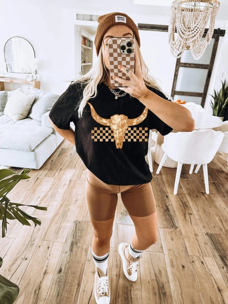 Checkered Steer Tee