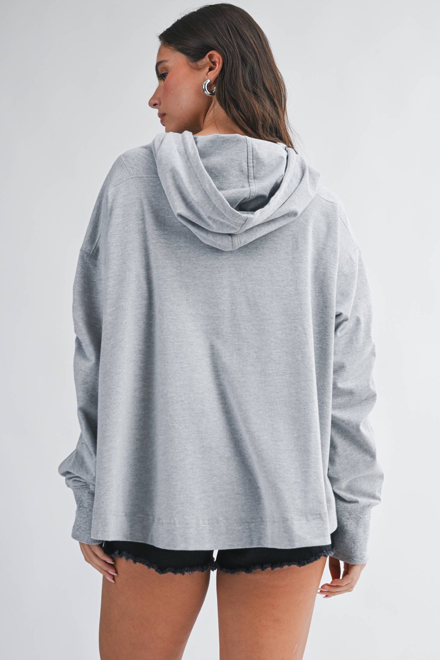 Relaxed Pocket Hoodie/Heather Gray