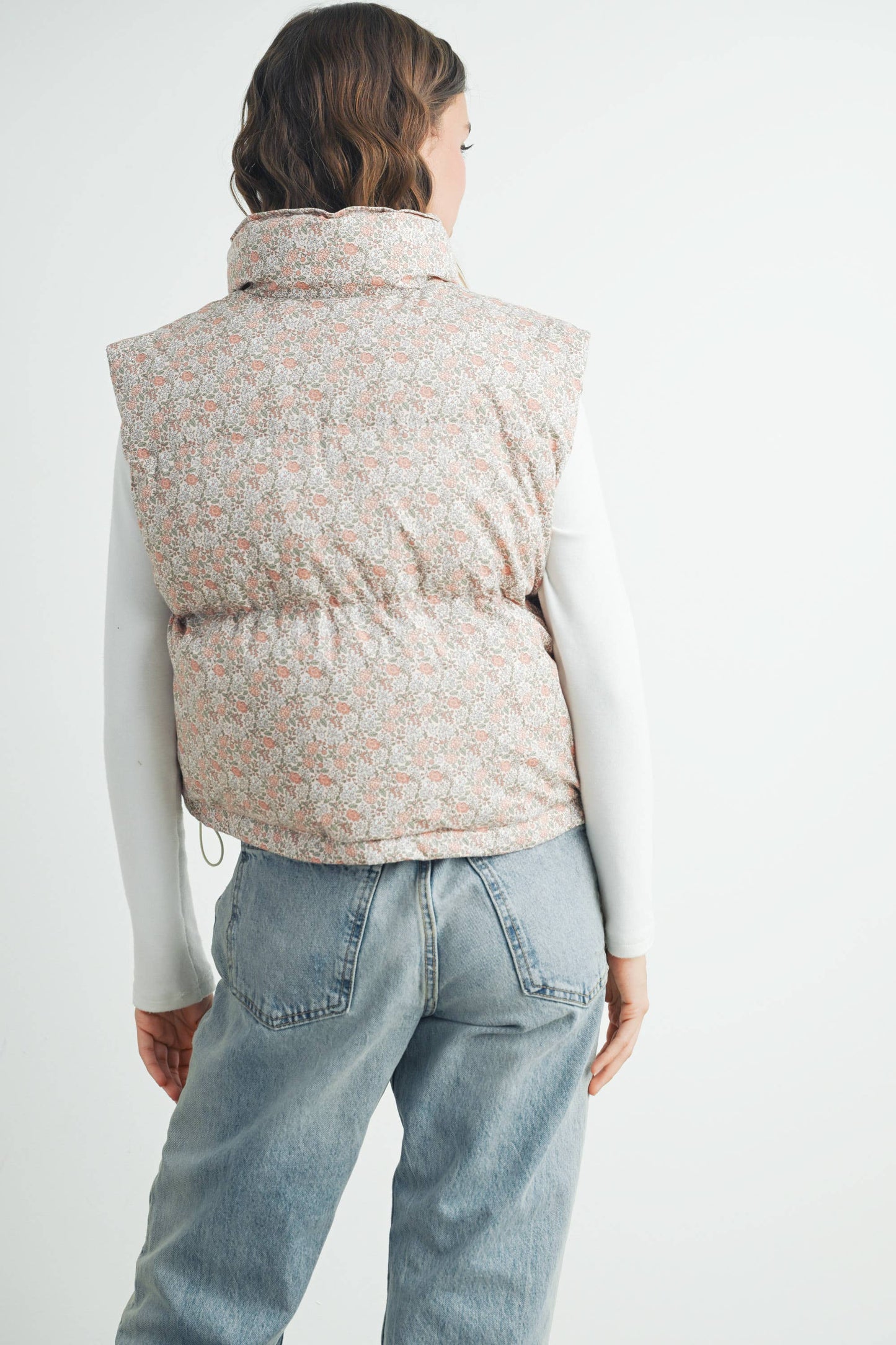 FLORAL PUFFER VEST