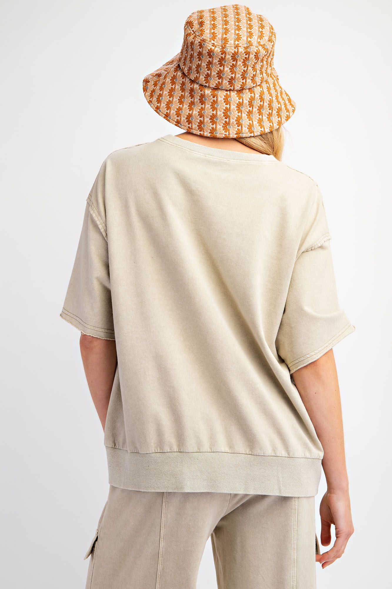 Washed Terry Knit Short Sleeve