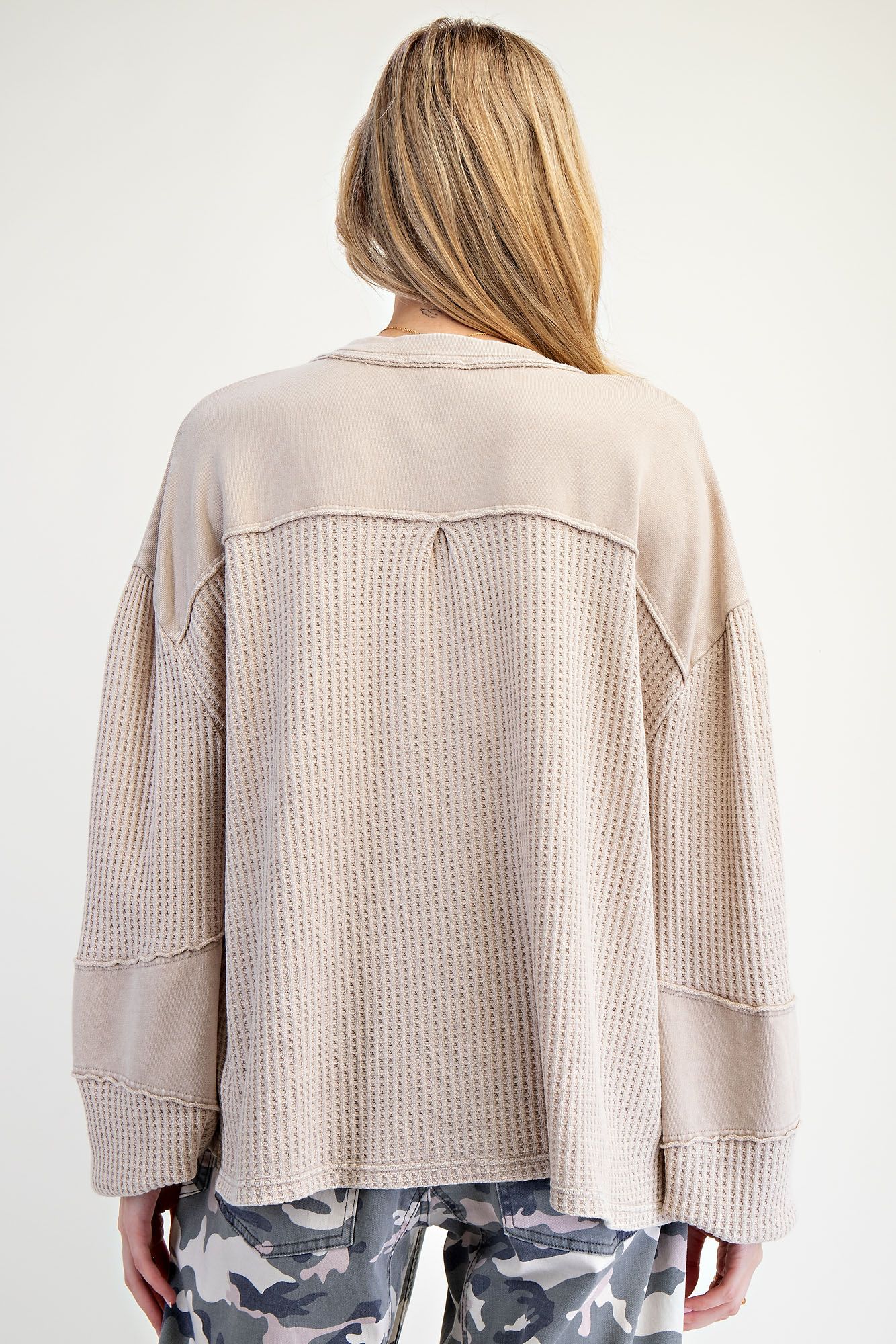 Waffle Knit Henley