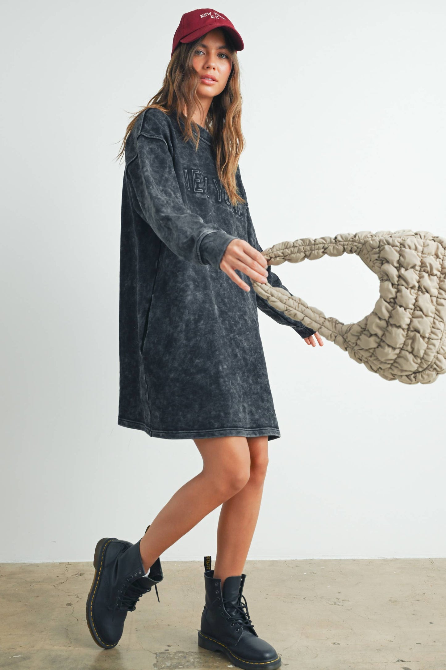 QUILTED CLOUD BAG/PINK