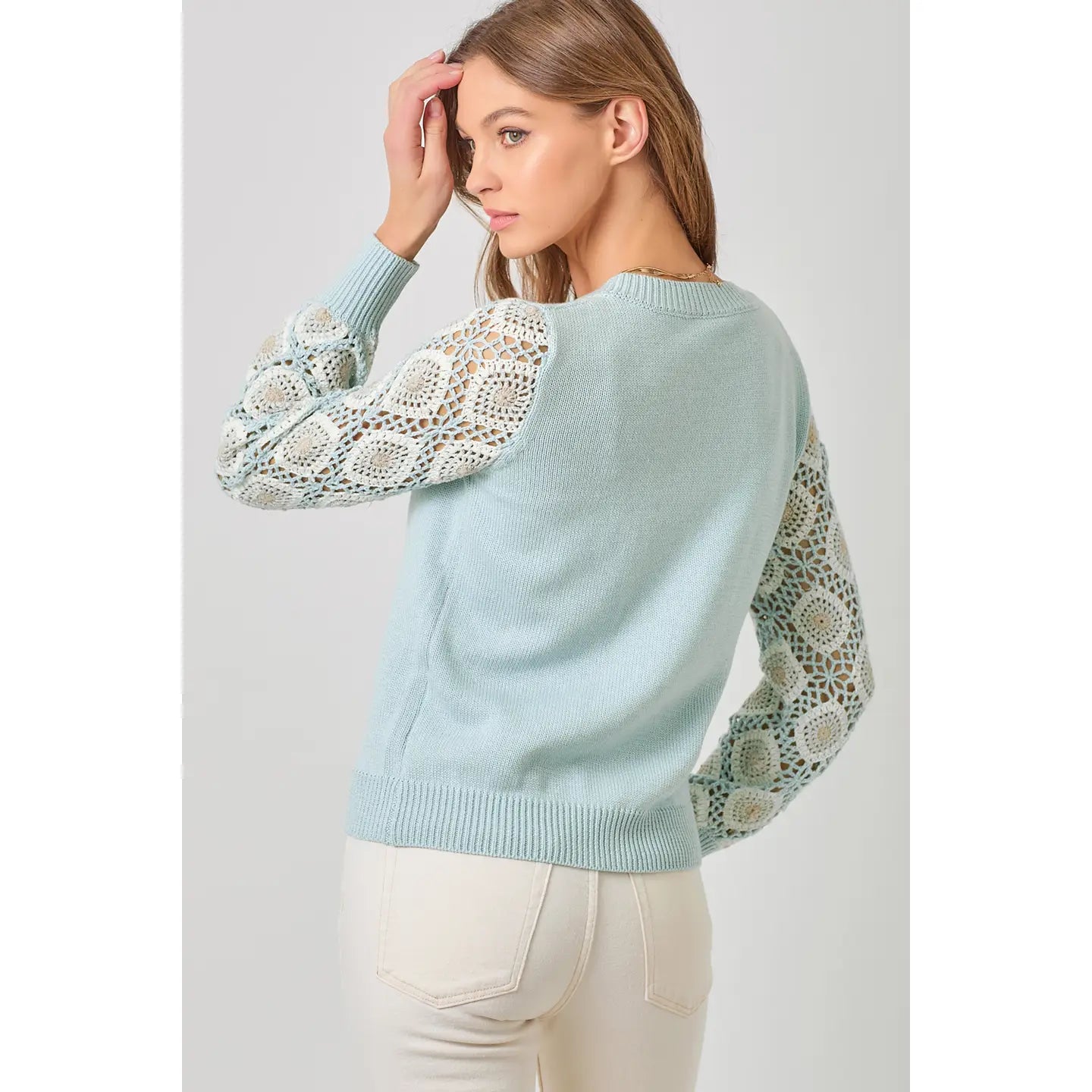 Crochet Sleeve Cardigan