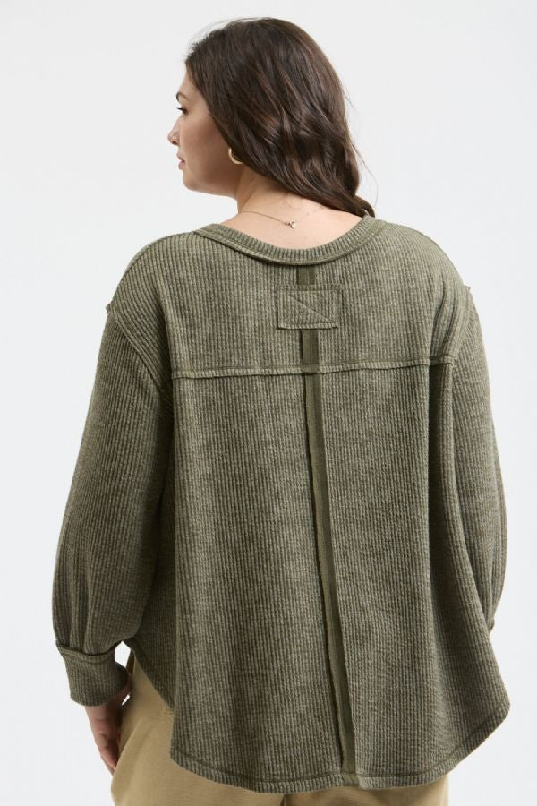 ASYM RIBBED TOP (extended sizes)