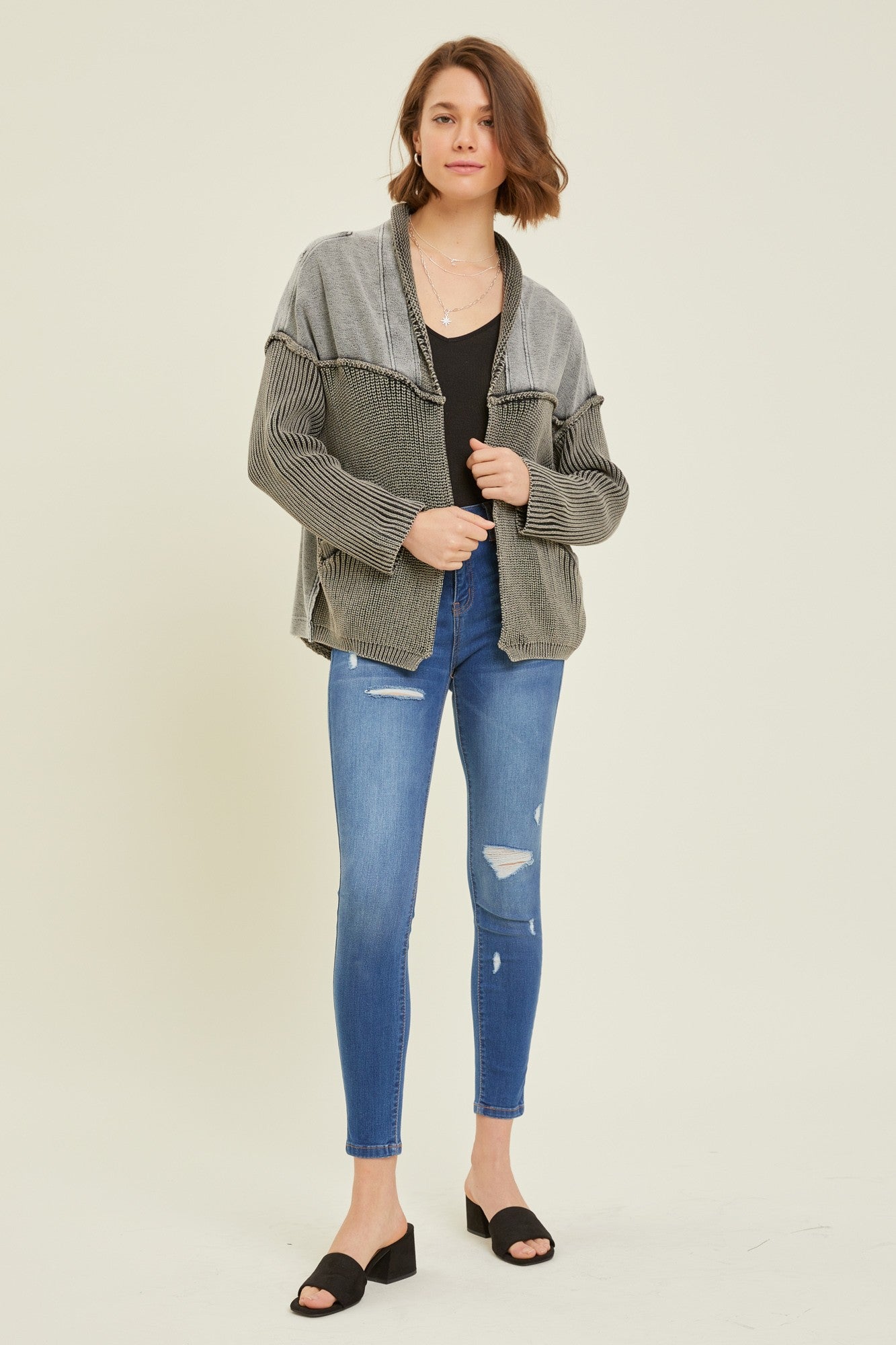French Terry Cardigan (extended sizing)