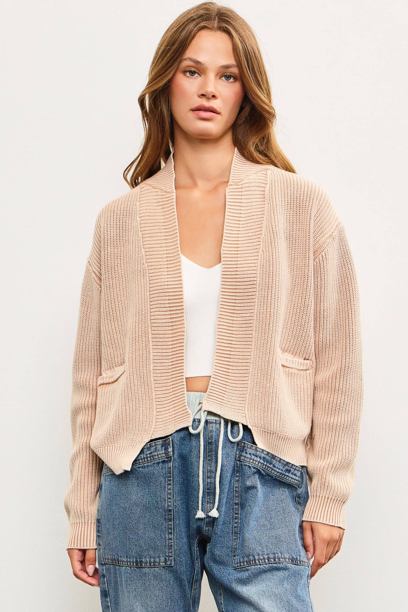 KNIT CARDIGAN: ROSE / Size S