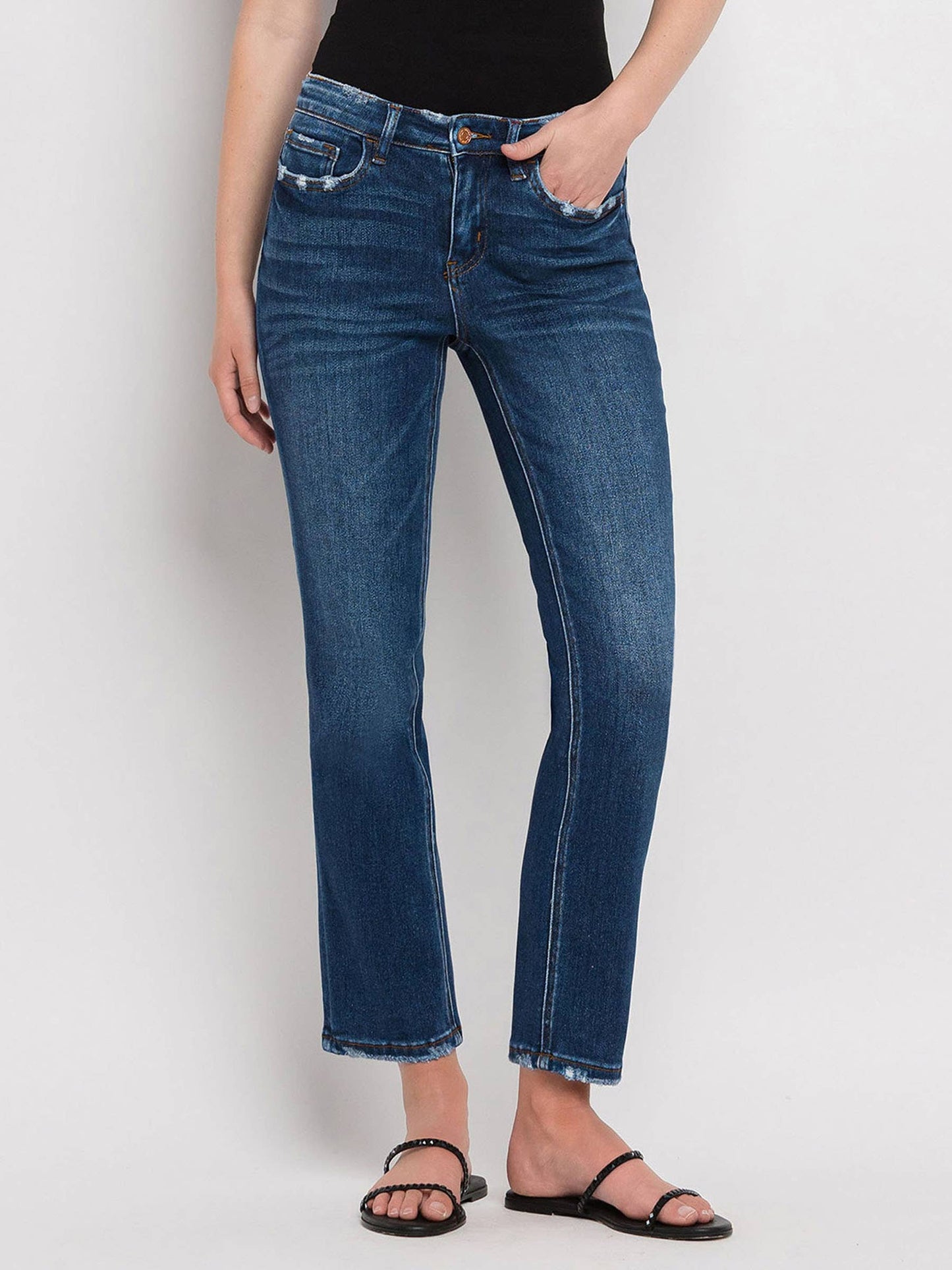 MID RISE ANKLE SLIM STRAIGHT