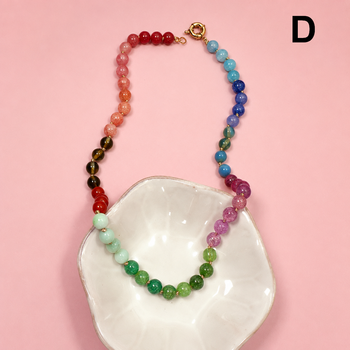 Glass Stone Mixed Necklace/Primary