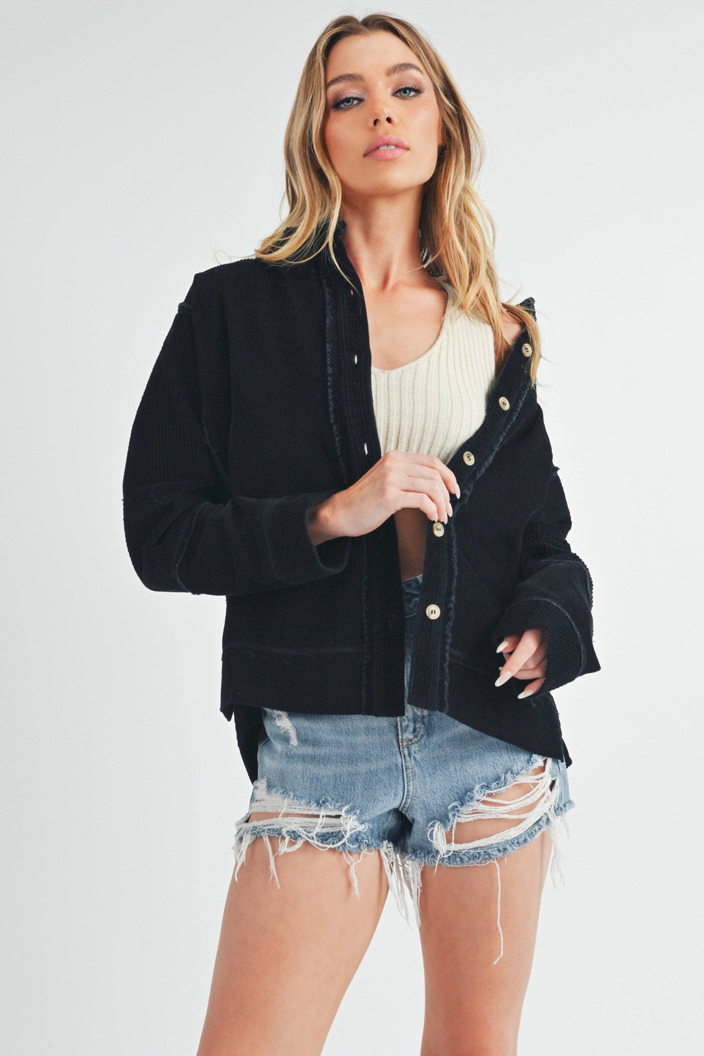 Daphne Corduroy Jacket/Black