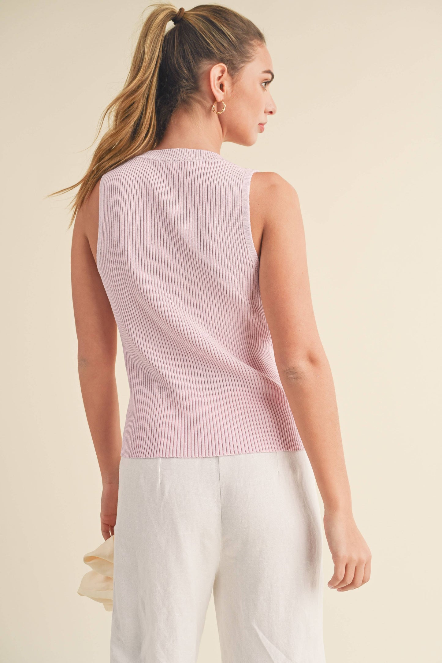 Jadine Knit Tank/Pink