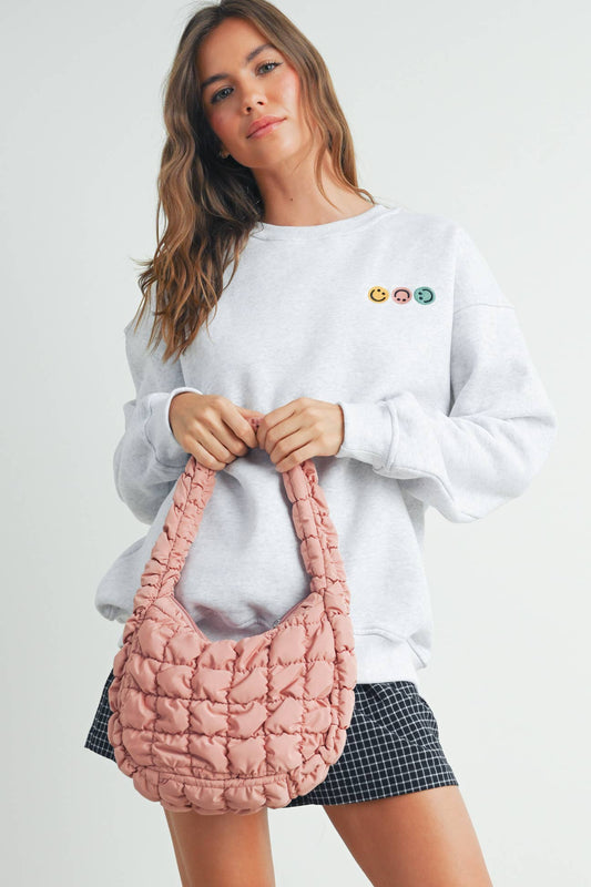 QUILTED CLOUD BAG/PINK