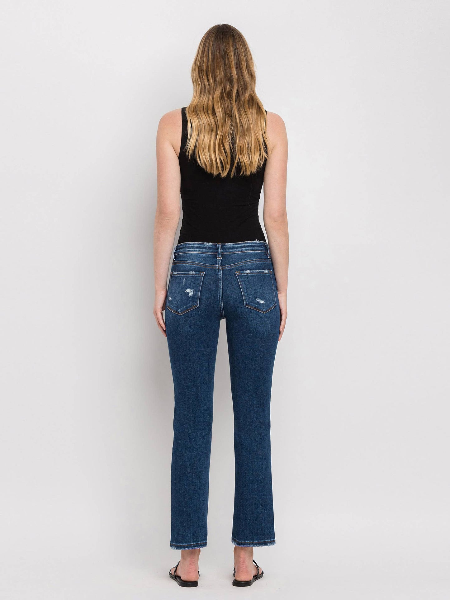 MID RISE ANKLE SLIM STRAIGHT