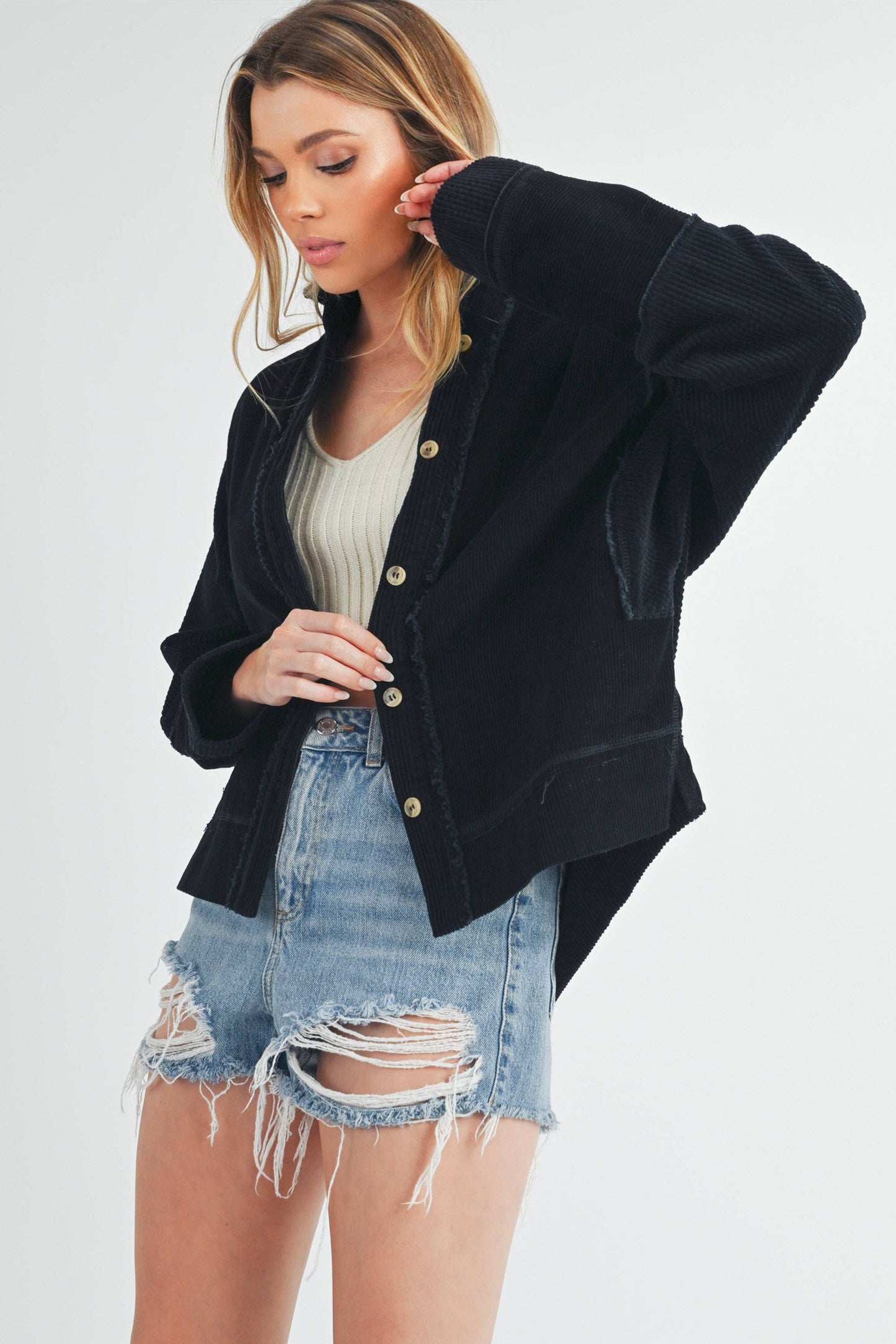 Daphne Corduroy Jacket/Black