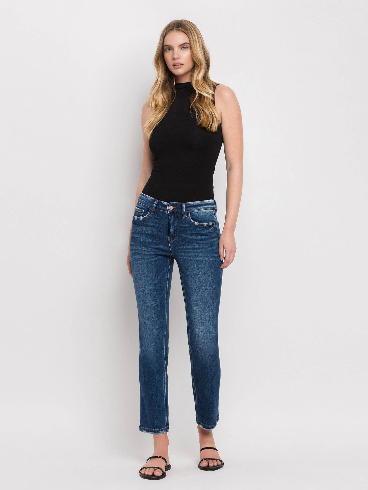 MID RISE ANKLE SLIM STRAIGHT