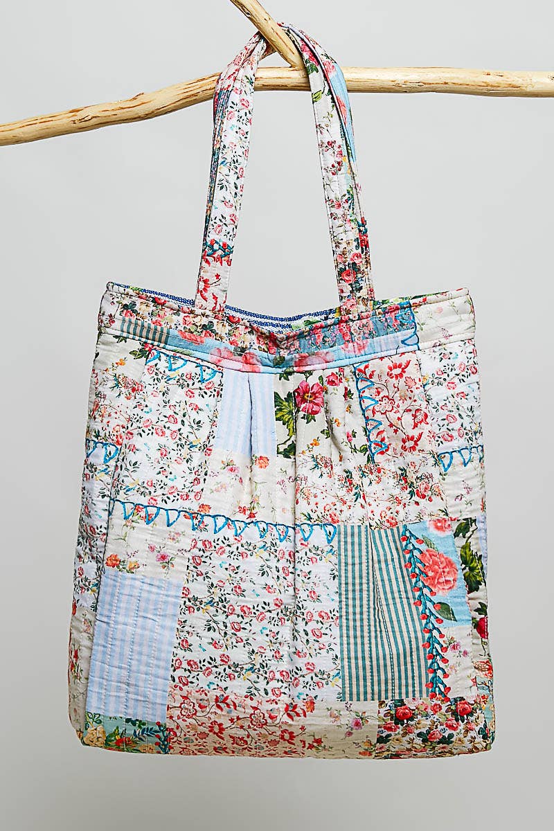 Quilted Patchwork Tote Bag