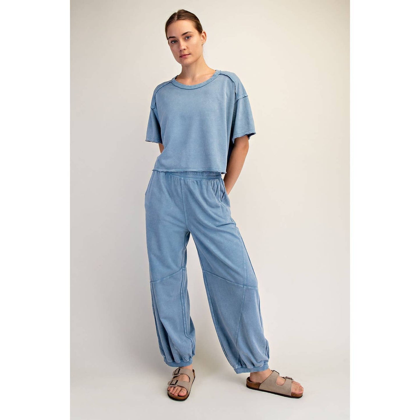 MINERAL WASHED Set/ Dusty Blue