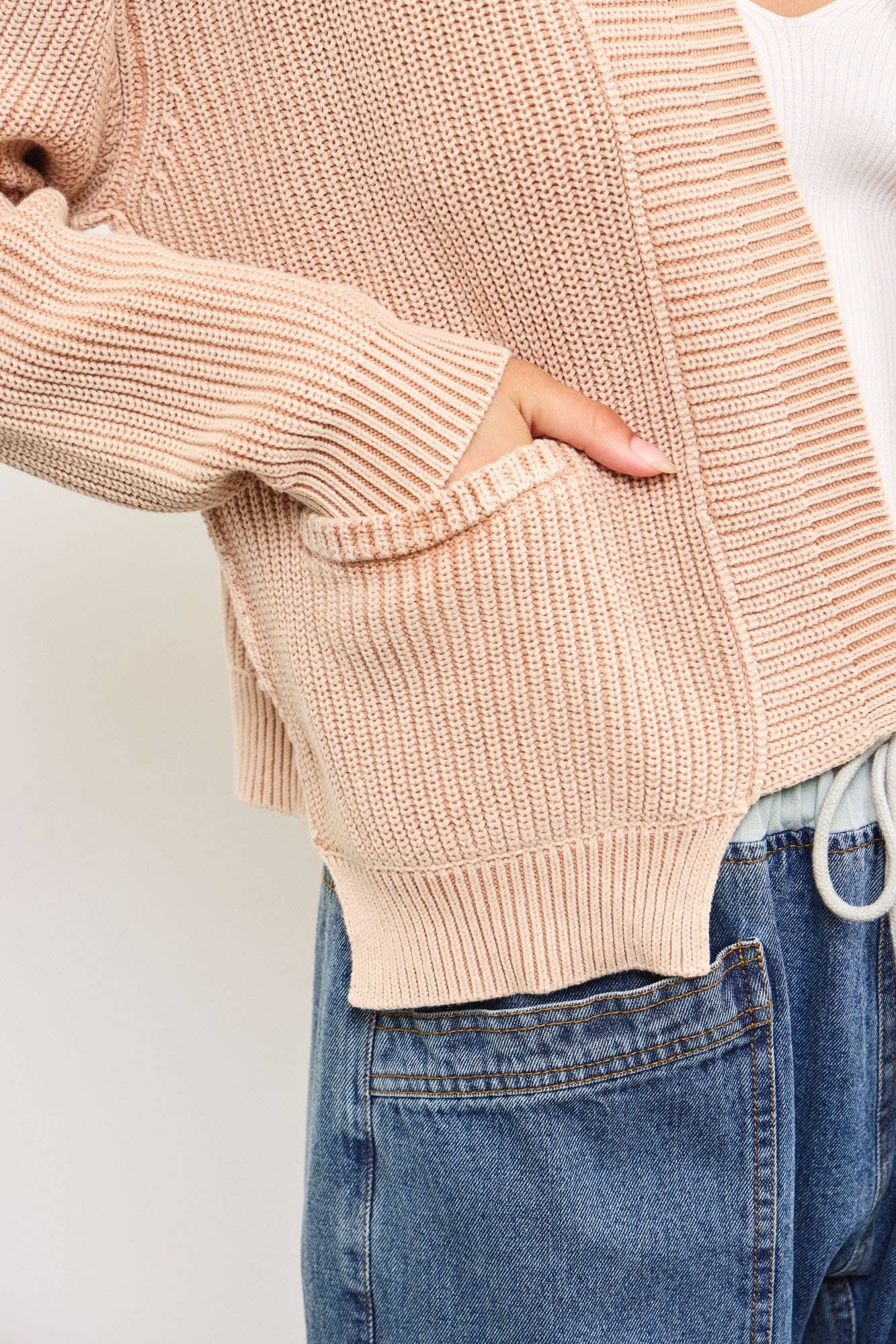 KNIT CARDIGAN: ROSE / Size S