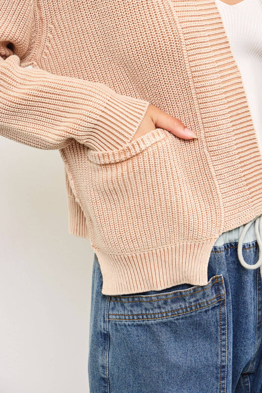 KNIT CARDIGAN: ROSE / Size S