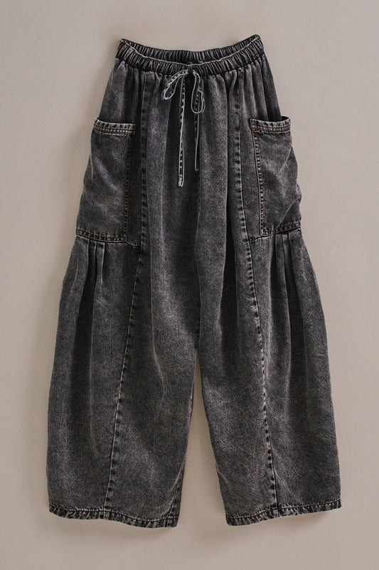 Utility Wide Leg Pants/Charcoal