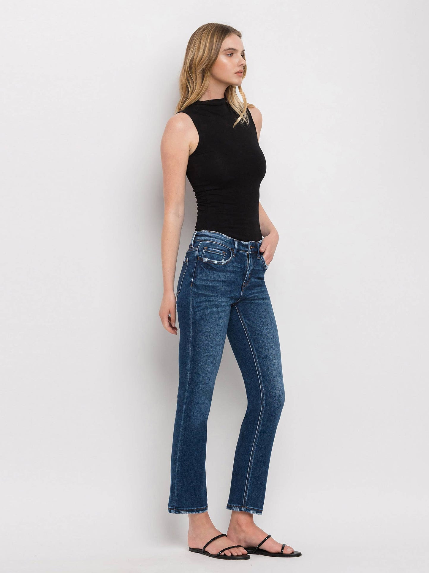 MID RISE ANKLE SLIM STRAIGHT