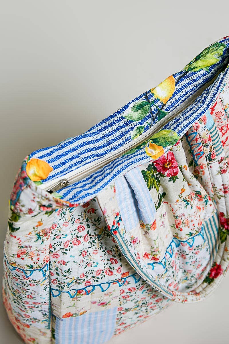 Quilted Patchwork Tote Bag