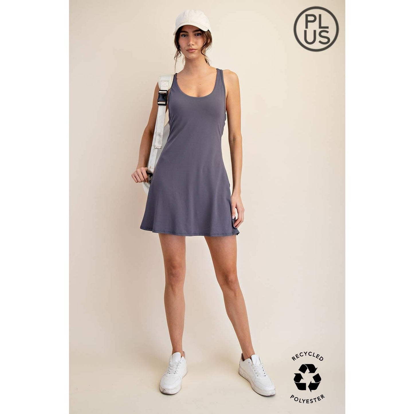 Curvy Cuts ROMPER DRESS/Titanium