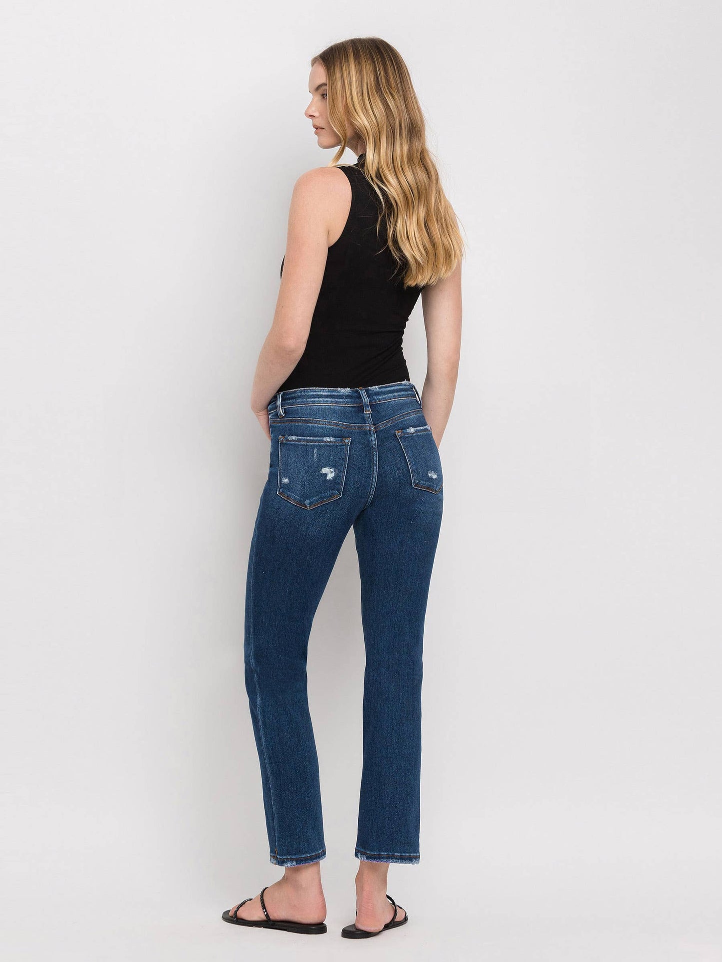 MID RISE ANKLE SLIM STRAIGHT