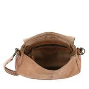BED STU EASTEND FRINGE CROSSBODY in TAN