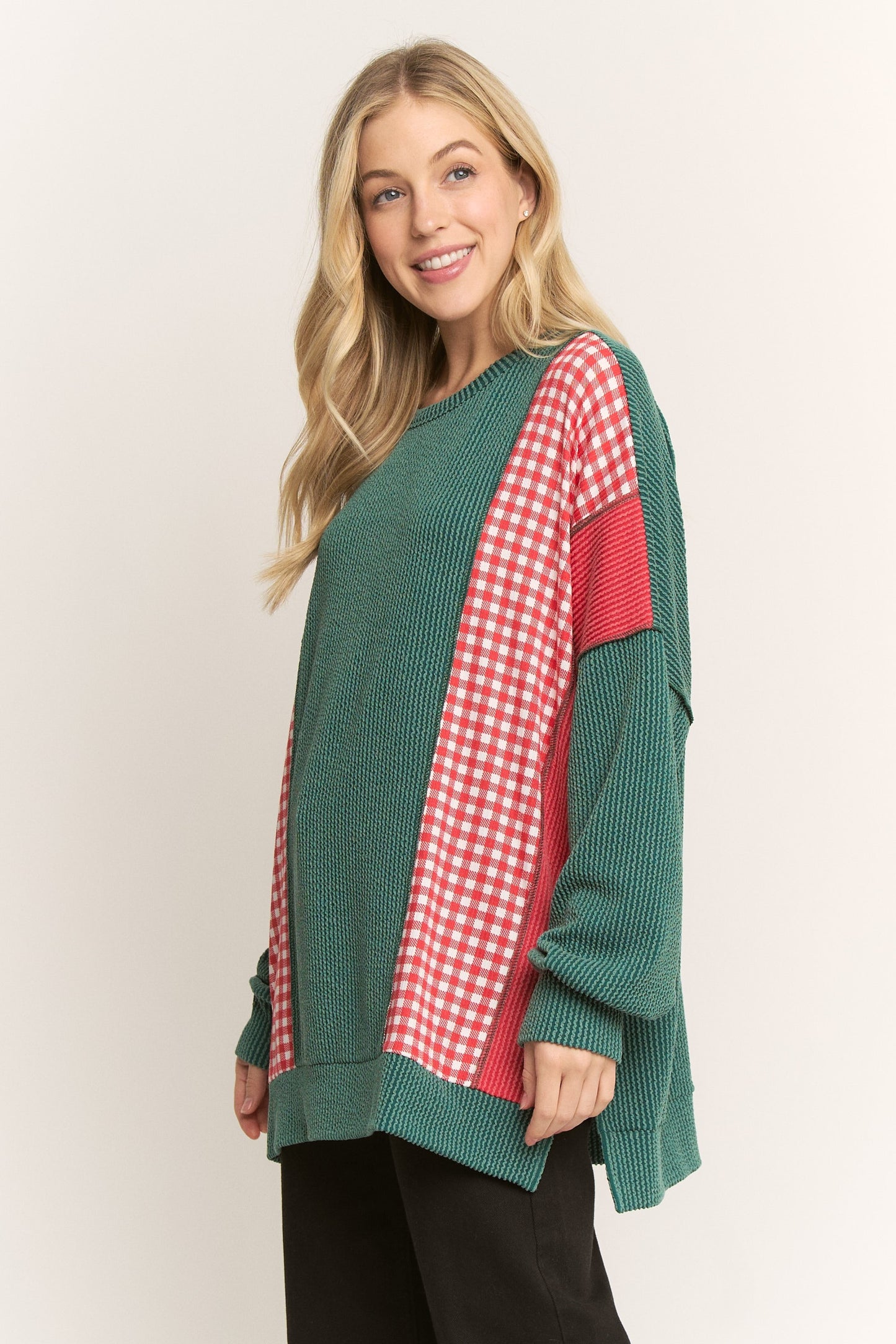 Red & Green Color Block Christmas