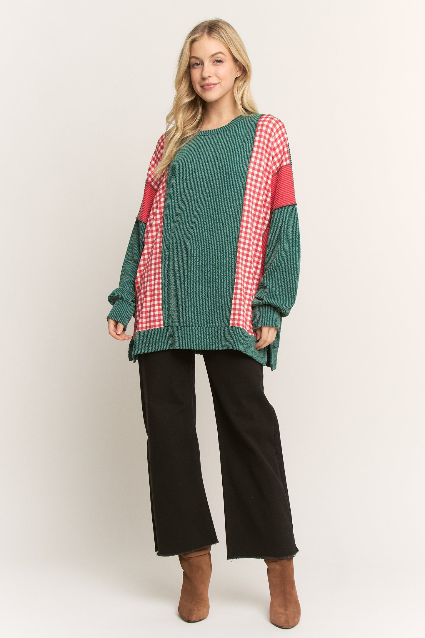 Red & Green Color Block Christmas