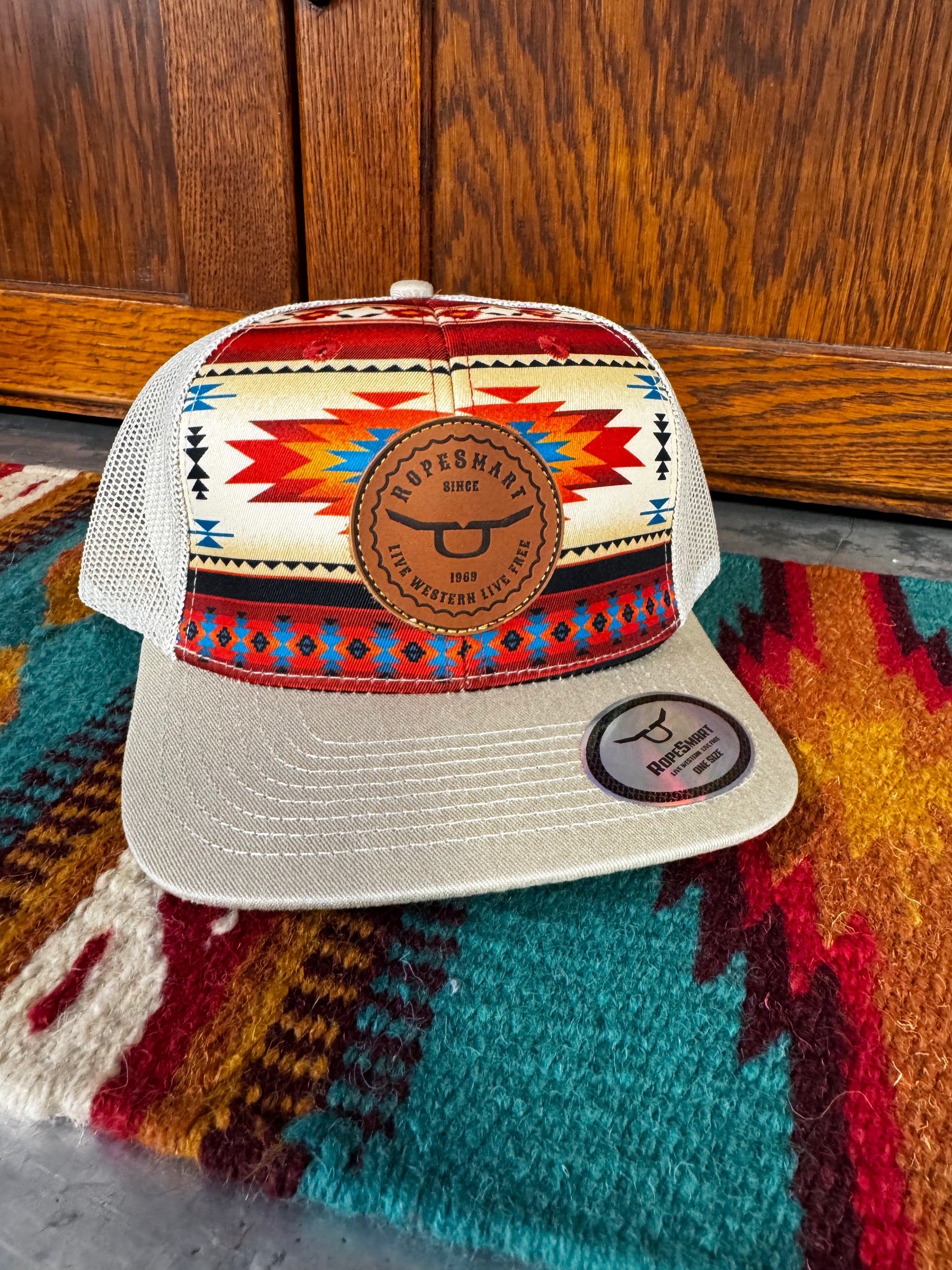 Smart Rope Hat Rope Smart Hat/Aztec w/tan bill – Buffalo Moon