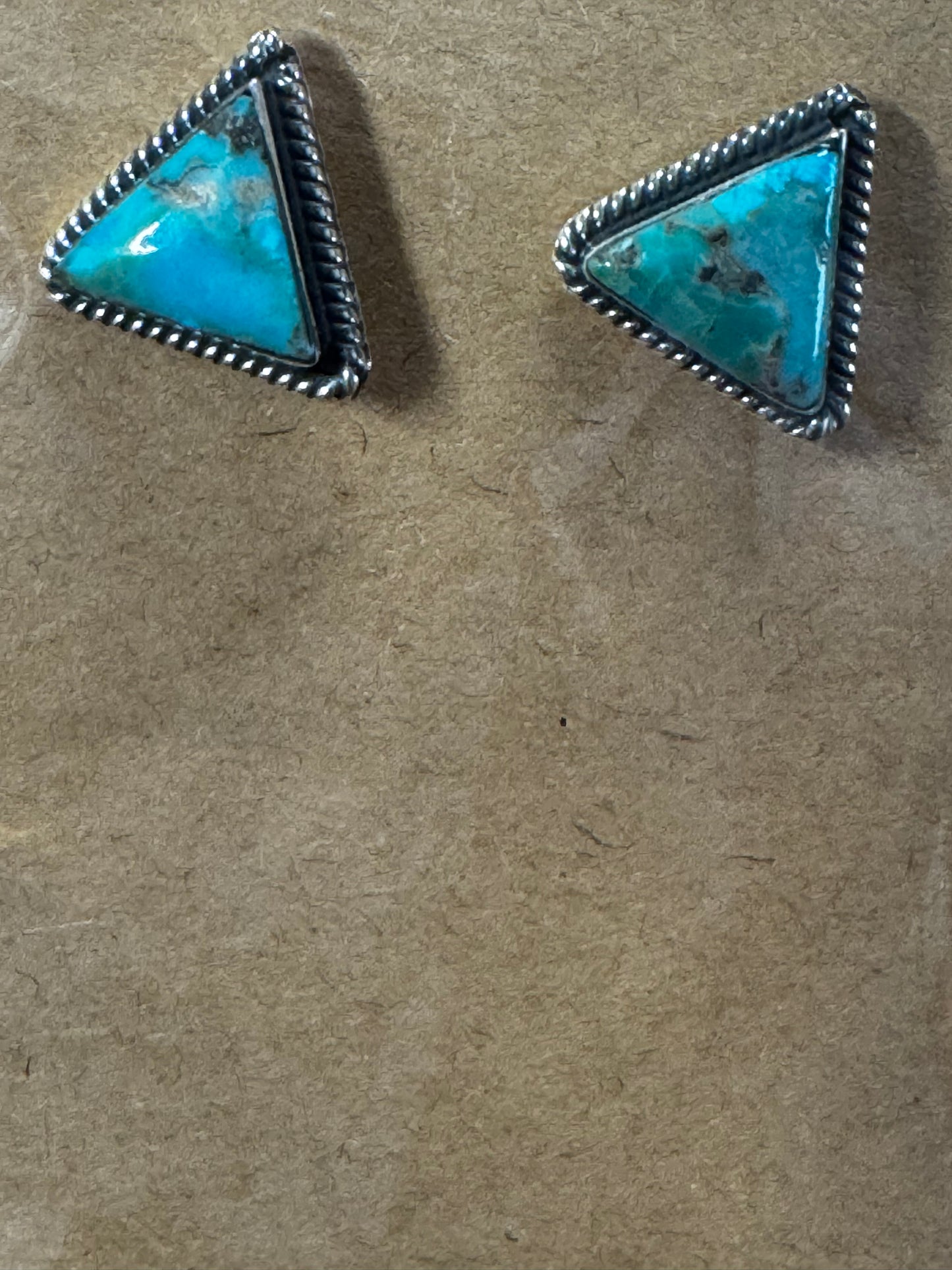 Turquoise Triangle Stud Earring