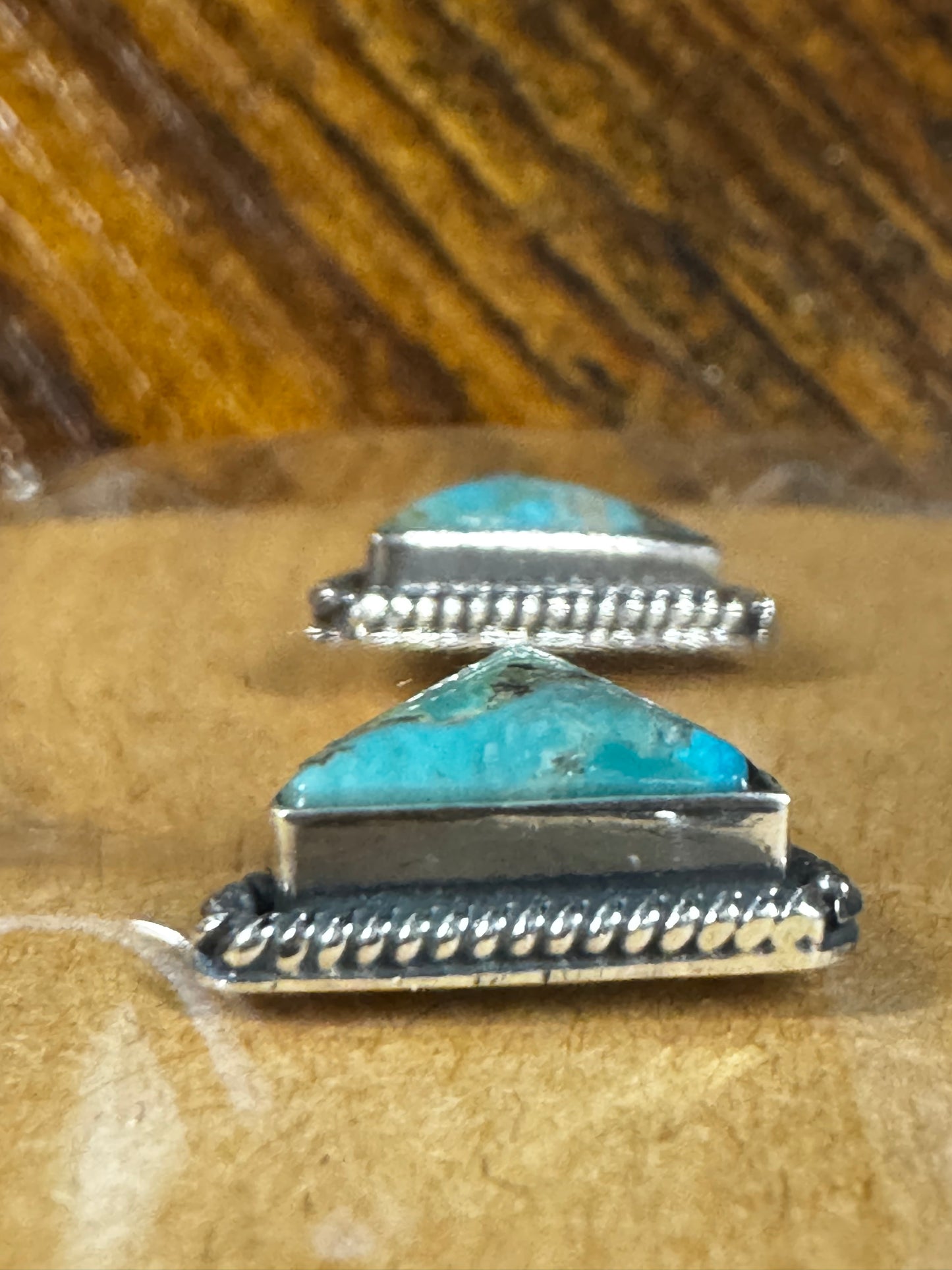 Turquoise Triangle Stud Earring