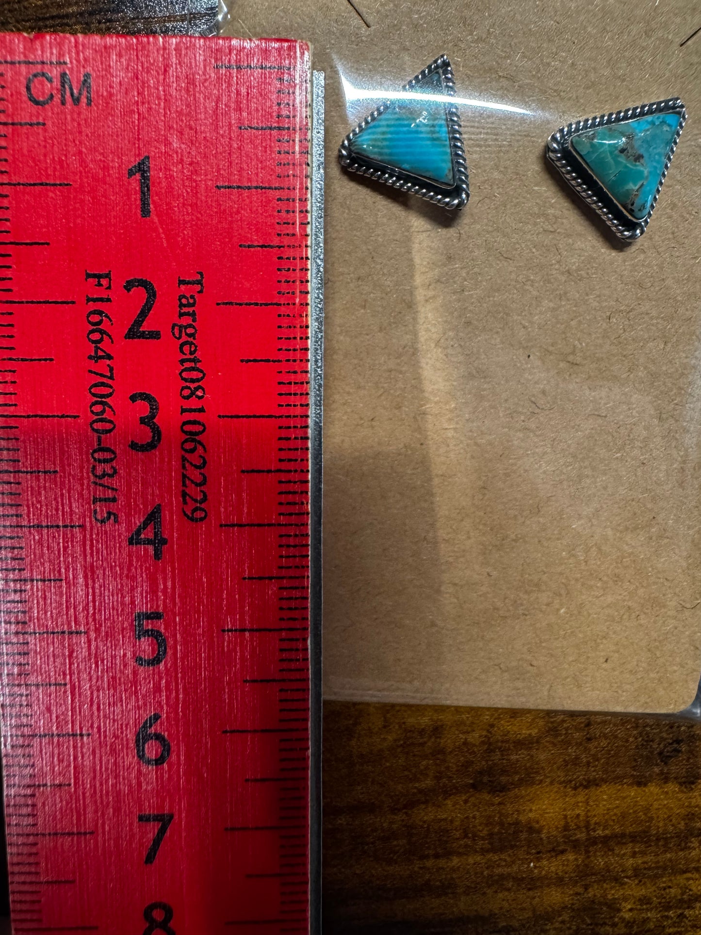 Turquoise Triangle Stud Earring