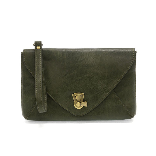 joy/CLAUDIA KEYHOLE ENVELOPE CLUTCH/forest green